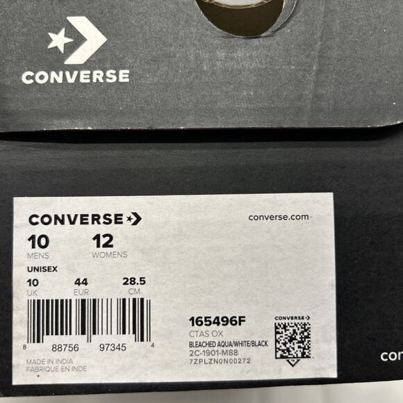 CONVERSE All Stars Low Top Bleached Aqua Unisex Men 10 Women 12 NEW in Box - Picture 7 of 7